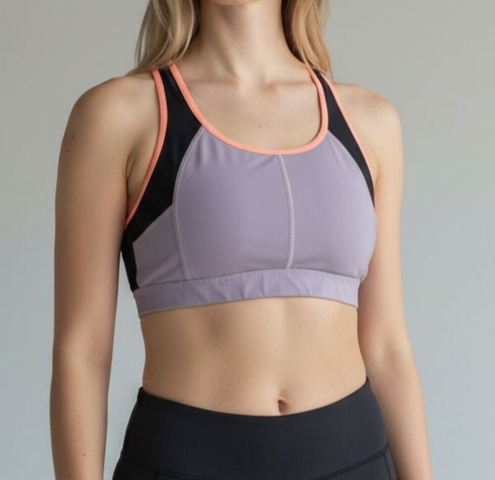 Women’s Athleta Grey Orange Sports Bra Size XS